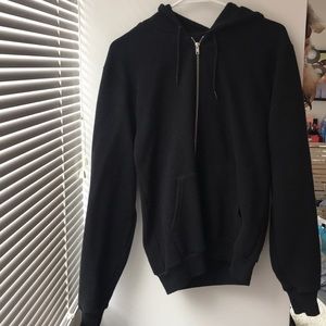 New Unisex Ribbed American Apparel Zip Up hoodie